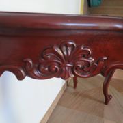 Console with curved legs - mahogany - Louis XV style - carved wood