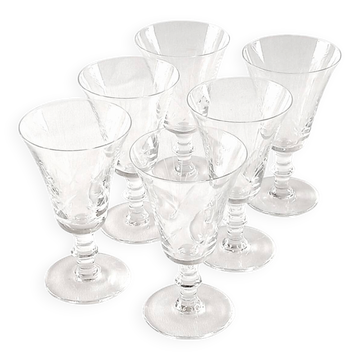 6 verres tulipe taillés 1940