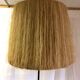 Black metal tripod lamppost and sisal-mid lampshade, 20th