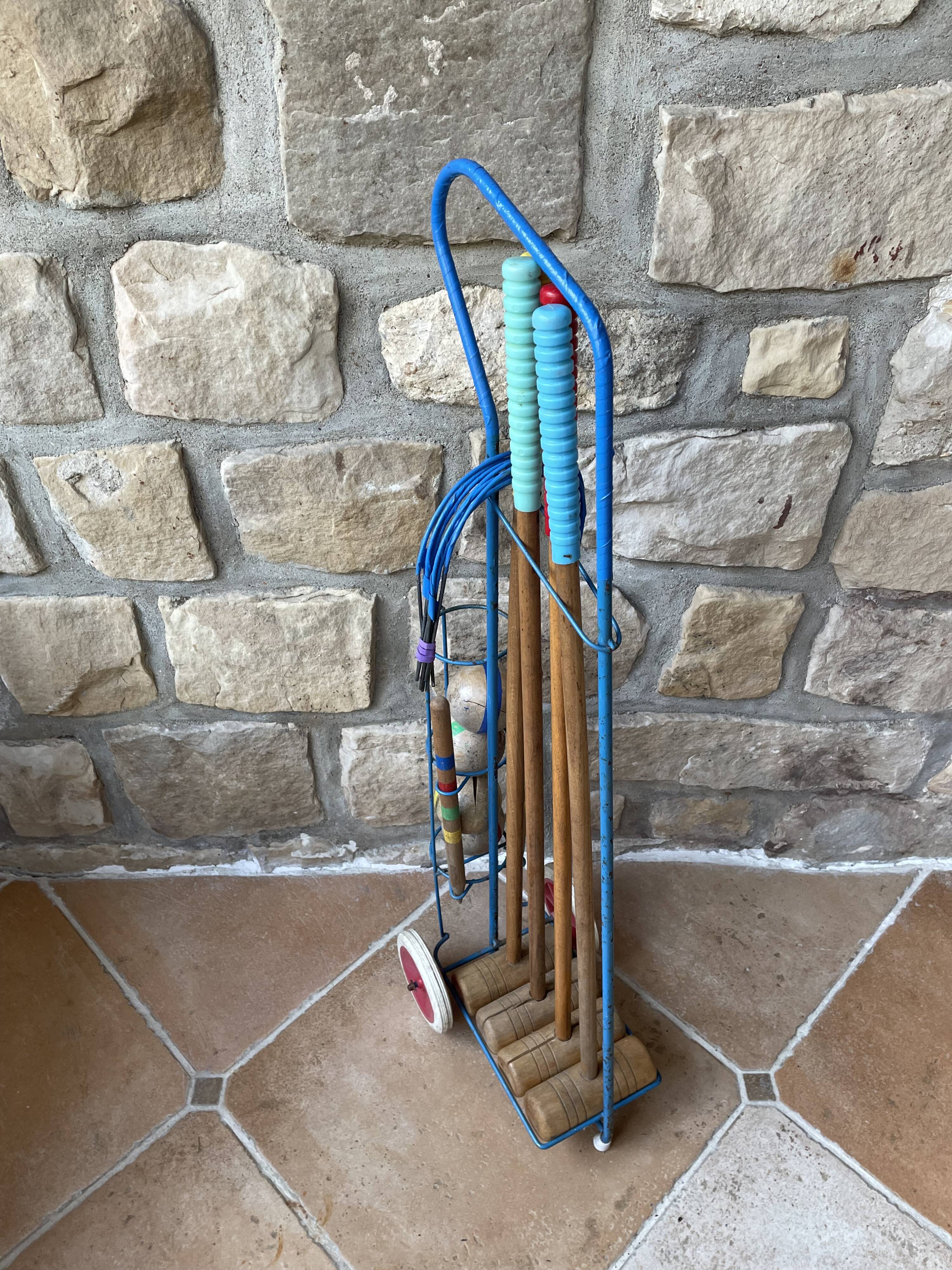 Complete and vintage croquet game