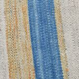 Grand kilim vintage scandinave à rayures pastel bleu et rose