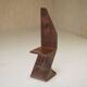 Postmodern sculptural chair in steel, Germany, 1980s