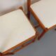 Pair of vintage chairs in pine and white terry fabric from the 70s