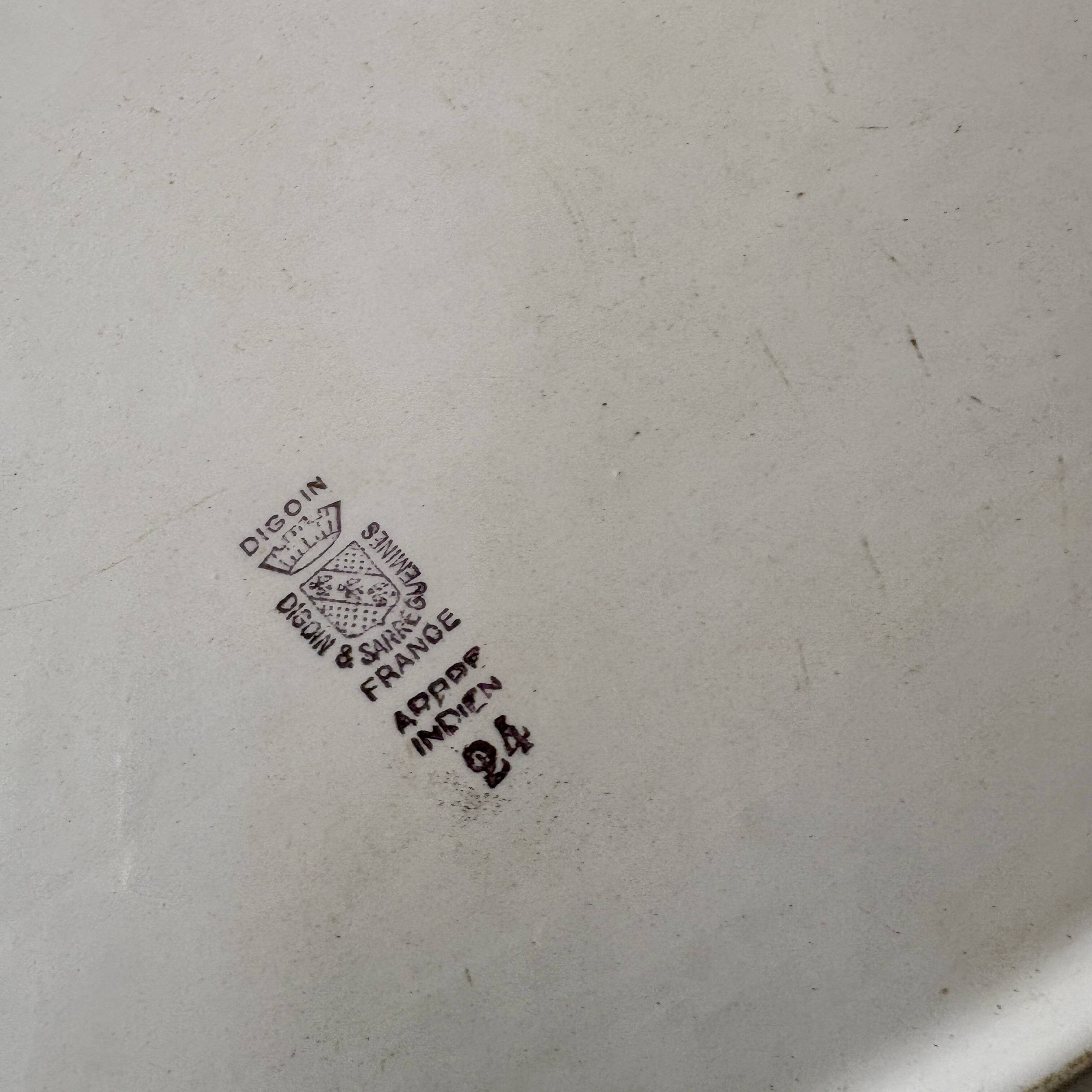 Set of 3 vintage relish dishes, "Indian Tree" model by Digoin