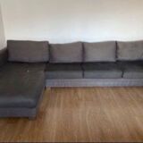 Grey shaped sofa