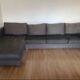 Grey shaped sofa