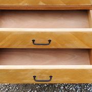 Enfilade of the 50s in oak and mahogany feet compass