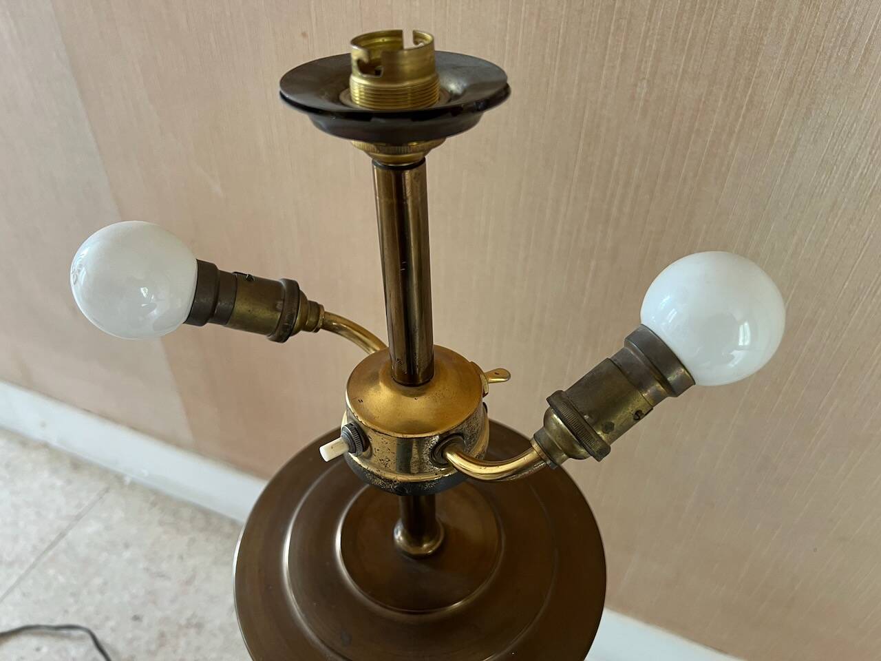Grande Lampe Vase Chinois "Nankin" – Grès Craquelé