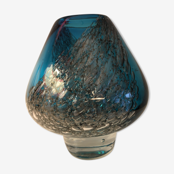 Murano glass vase with bubble inclusions-1960's