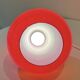 Red Opaline Glass Pendant Light 1970 Space Age Ceiling Lamp Free Form Orange
