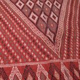 Hand-woven red margoum carpet