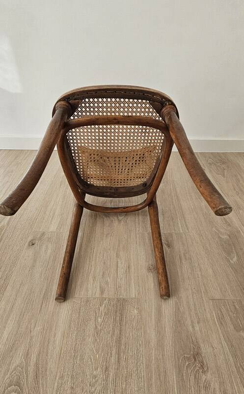 Vintage Thonet chair, wood and caning, no. 221.