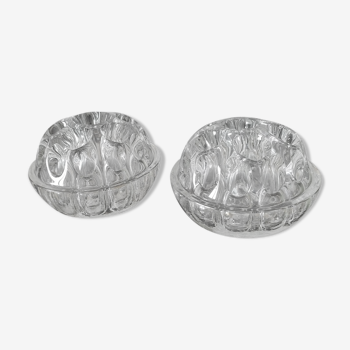 Lot de 2 boules en verre pique fleurs