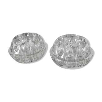 Set of 2 glass balls - flower spikes