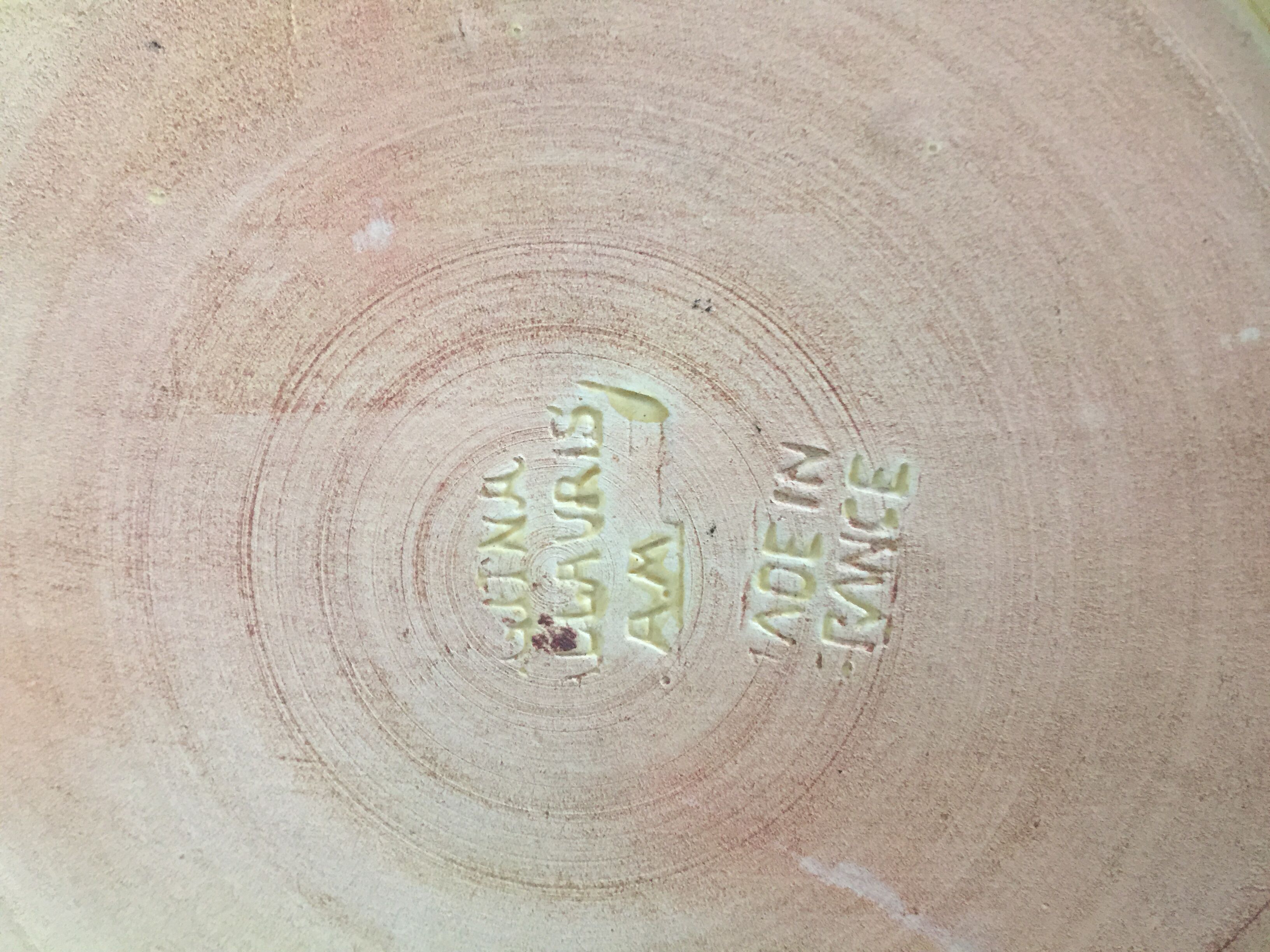 Yellow dish Aegitna Vallauris