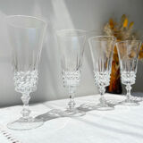 4 Arques crystal flutes, Tuileries model