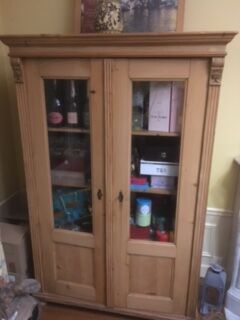 Pine library cabinet