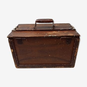 Old wooden tools case