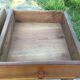 Old farmhouse table louis Philippe style in solid cherry with turned feet.