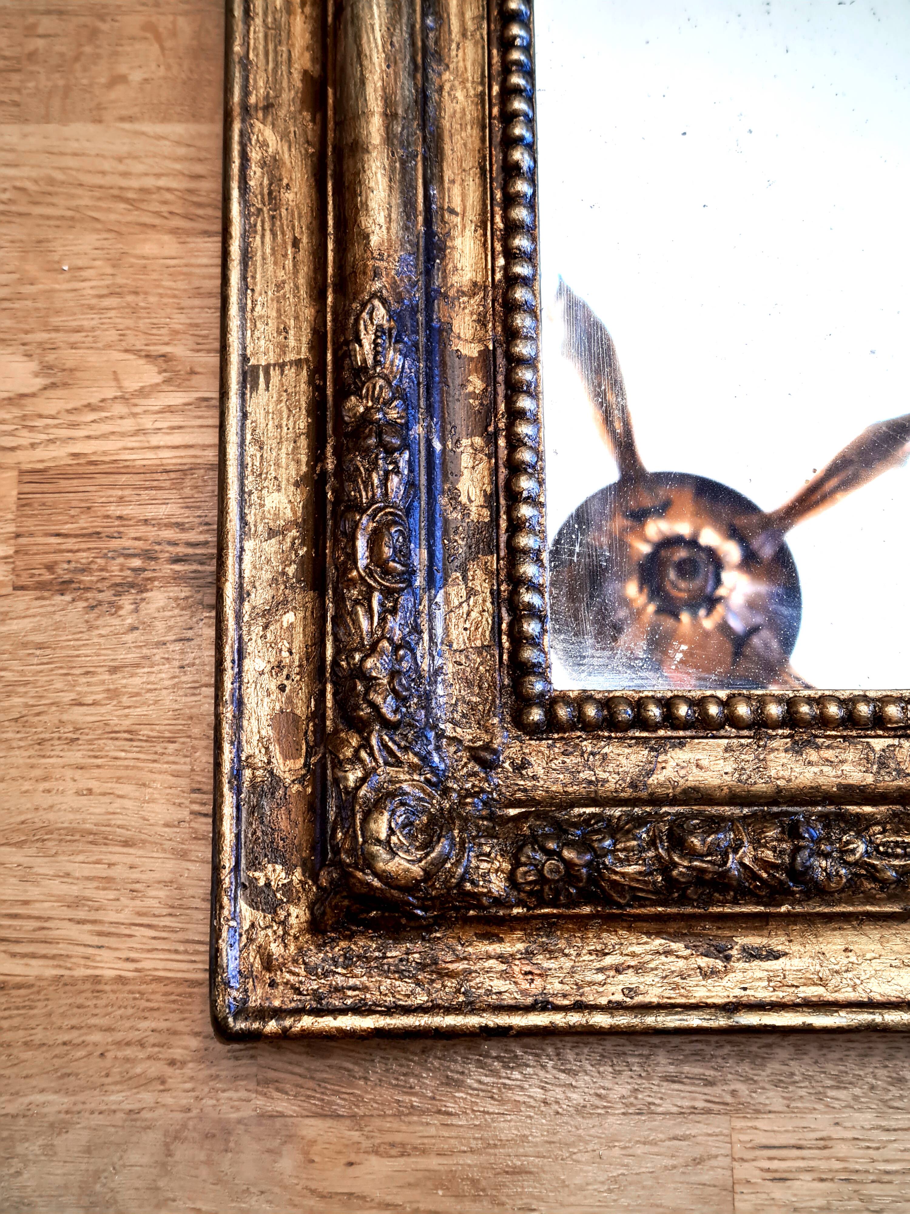 Louis-Philippe gilded mirror "Bertile"