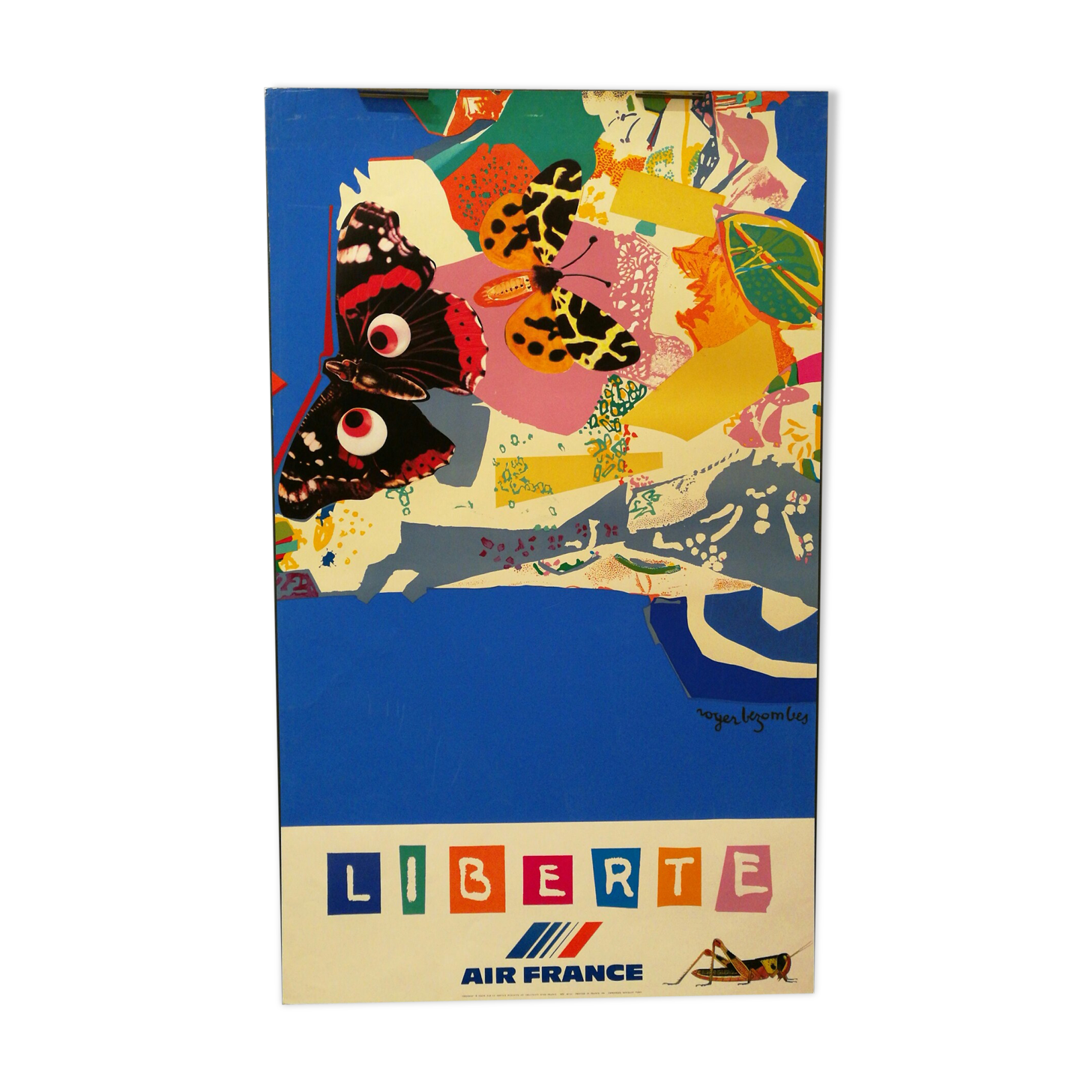 Affiche originale Air France circa 1980