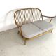 Vintage ercol windsor 2-seater sofa padded in French tick