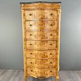 Louis XV Chest of Drawers in Thuja Burl and Marble, Period 11