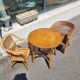 Salon enfant vintage rotin