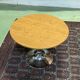 Round coffee table chrome foot, 70s
