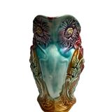 Barbotine pitcher jug from Onnaing Earthenware Factory circa 1900