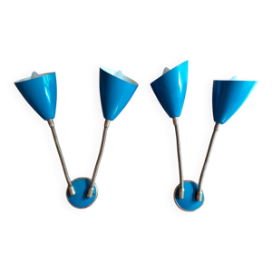 Paire d’appliques doubles - bleu