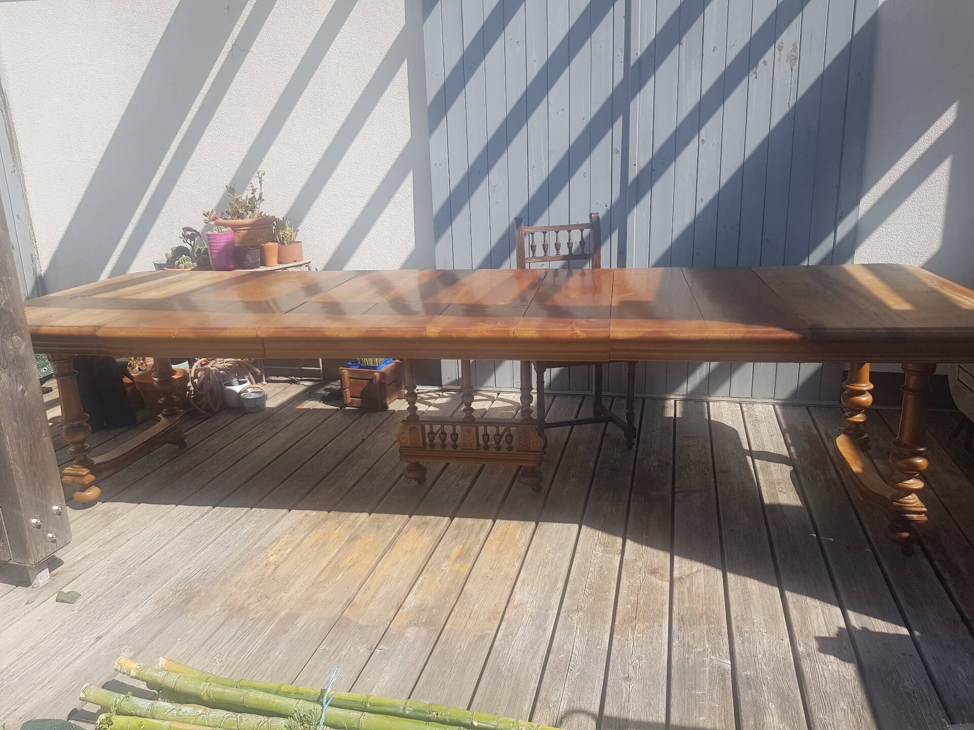 Very large solid wood table