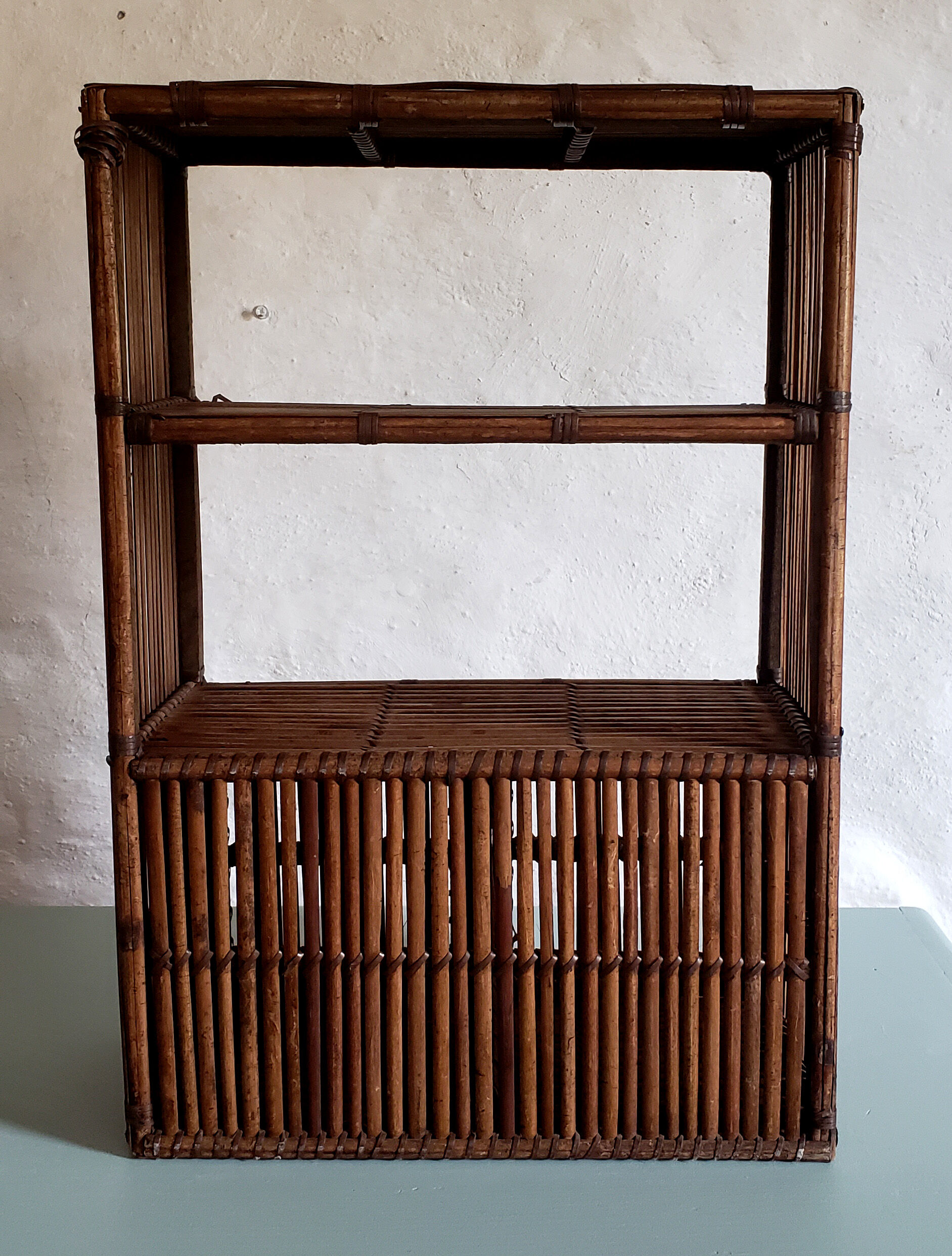 Rattan shelf