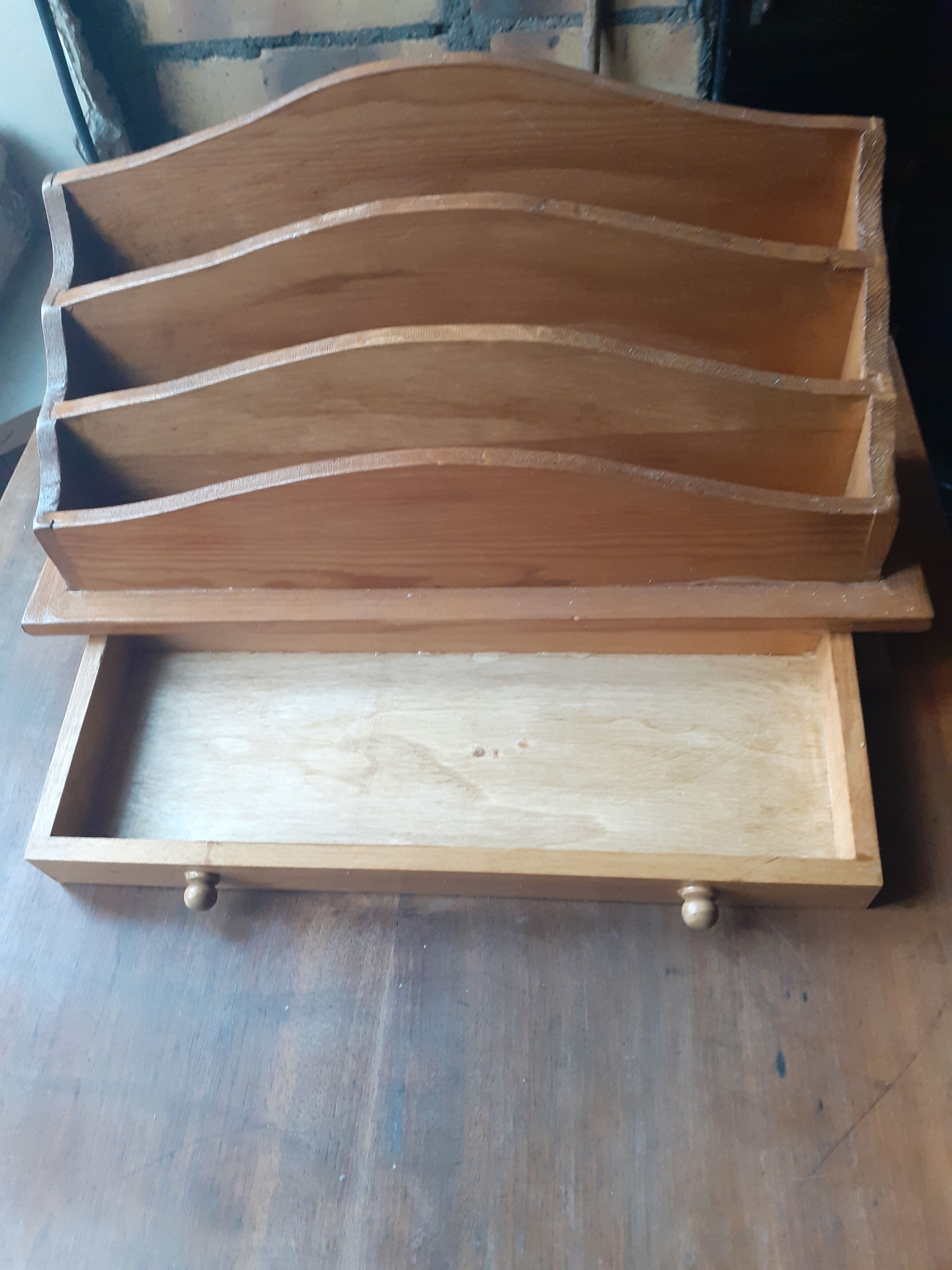 Wooden mail sorter