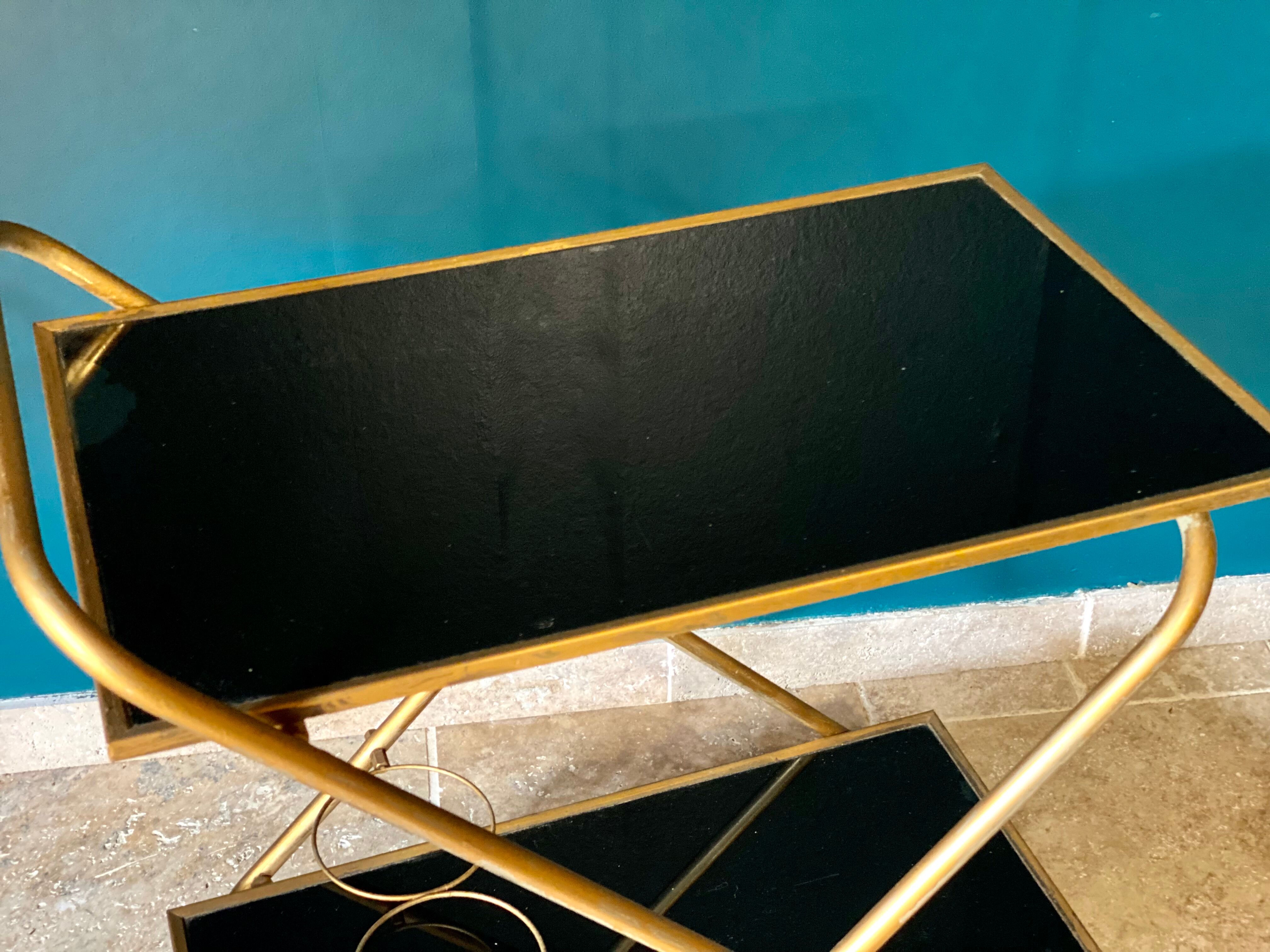 Glass and brass service