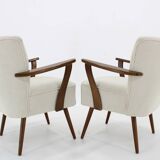 1960s Pair of Resored Armchairs, Czechoslovakia