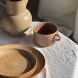 Vintage stoneware round carafe