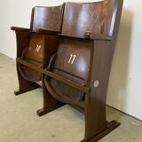 Vintage Two-Seat Cinema Bench from Ton 1950s