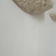 Pair of vintage stone sconces, natural beige, Italy 1979