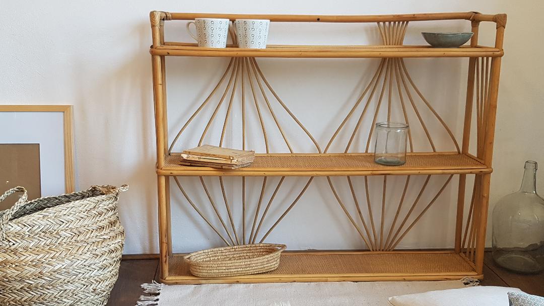 Shelves wicker vintage 100x82cm