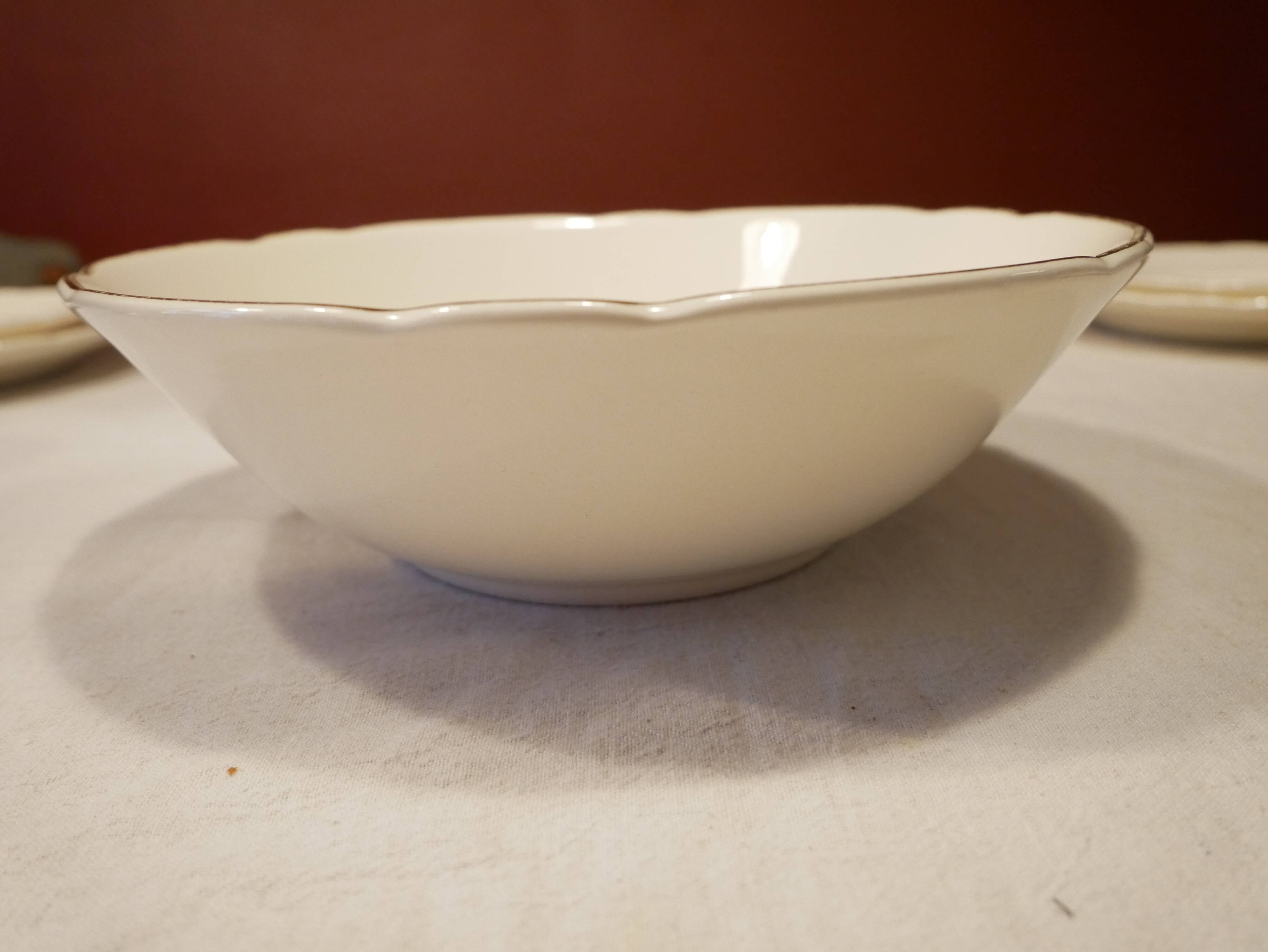 Villeroy and Boch ivory and gold edging service 52 pcs