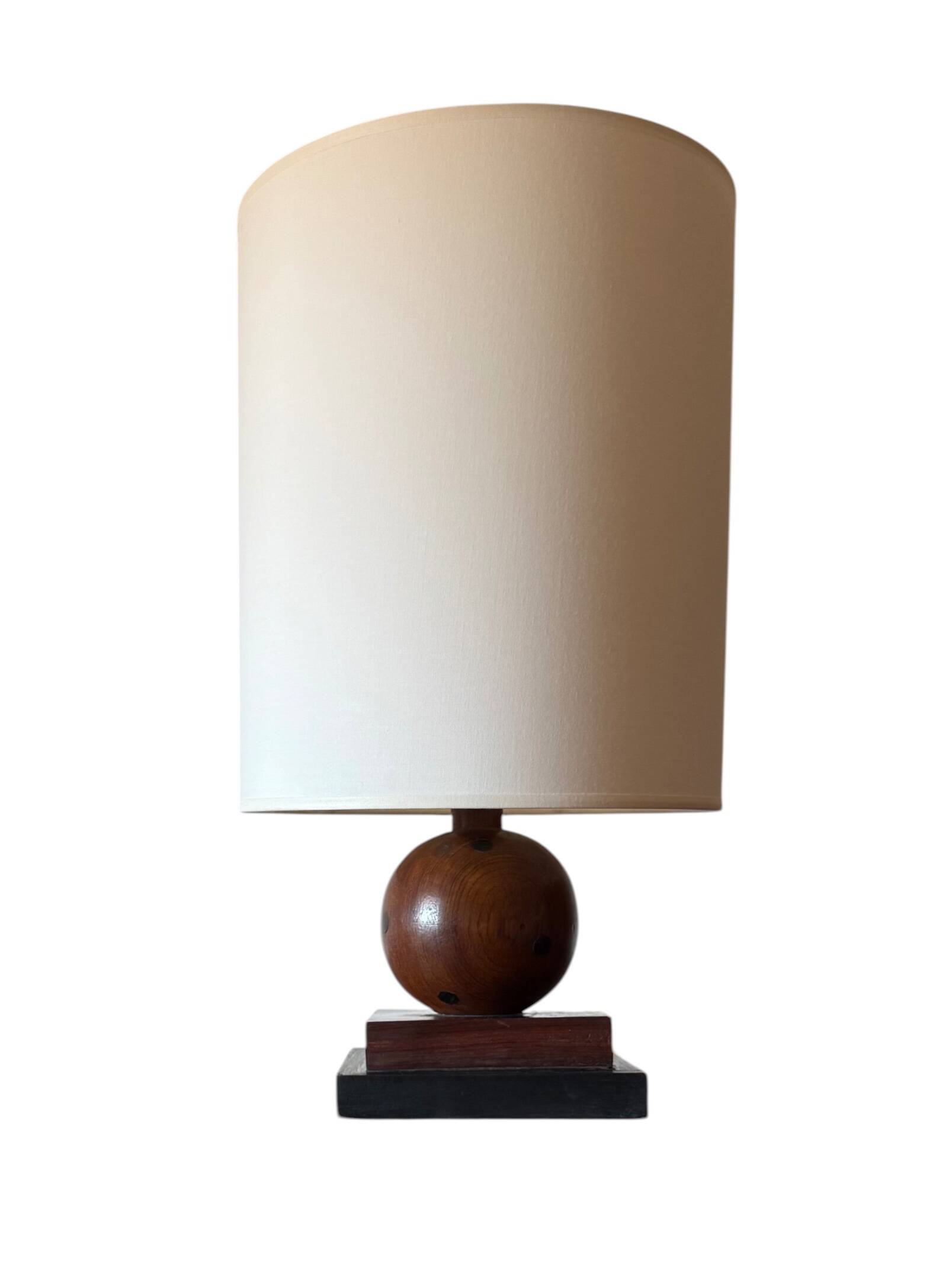 Art Deco wood table Lamp, France ca. 1930s
