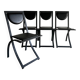 4 Black Sinus Chairs by Karl Friedrich Förster | Germany | 1990s