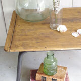 Vintage metal and wood coffee table 60