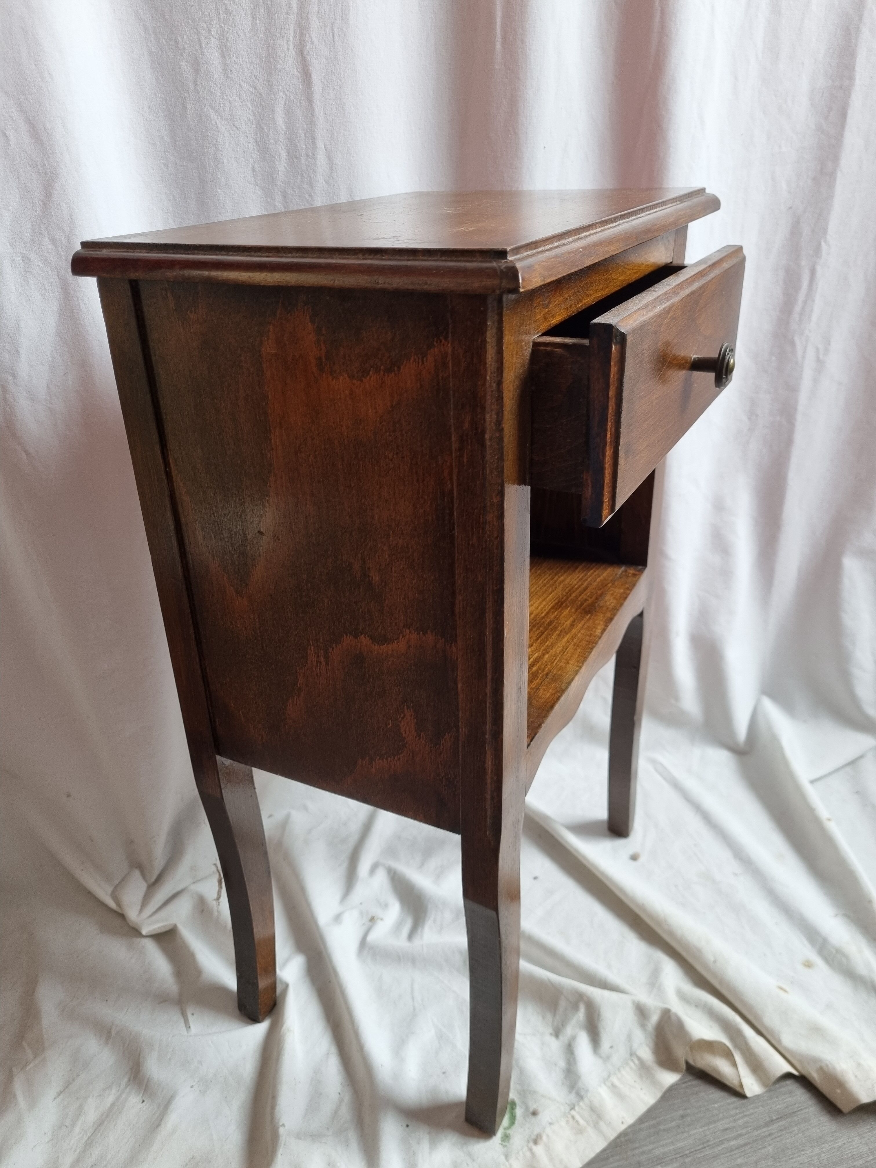 Solid oak nightstand, 1970