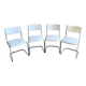 Chaises vintage cantilever - structure chrome - années 70