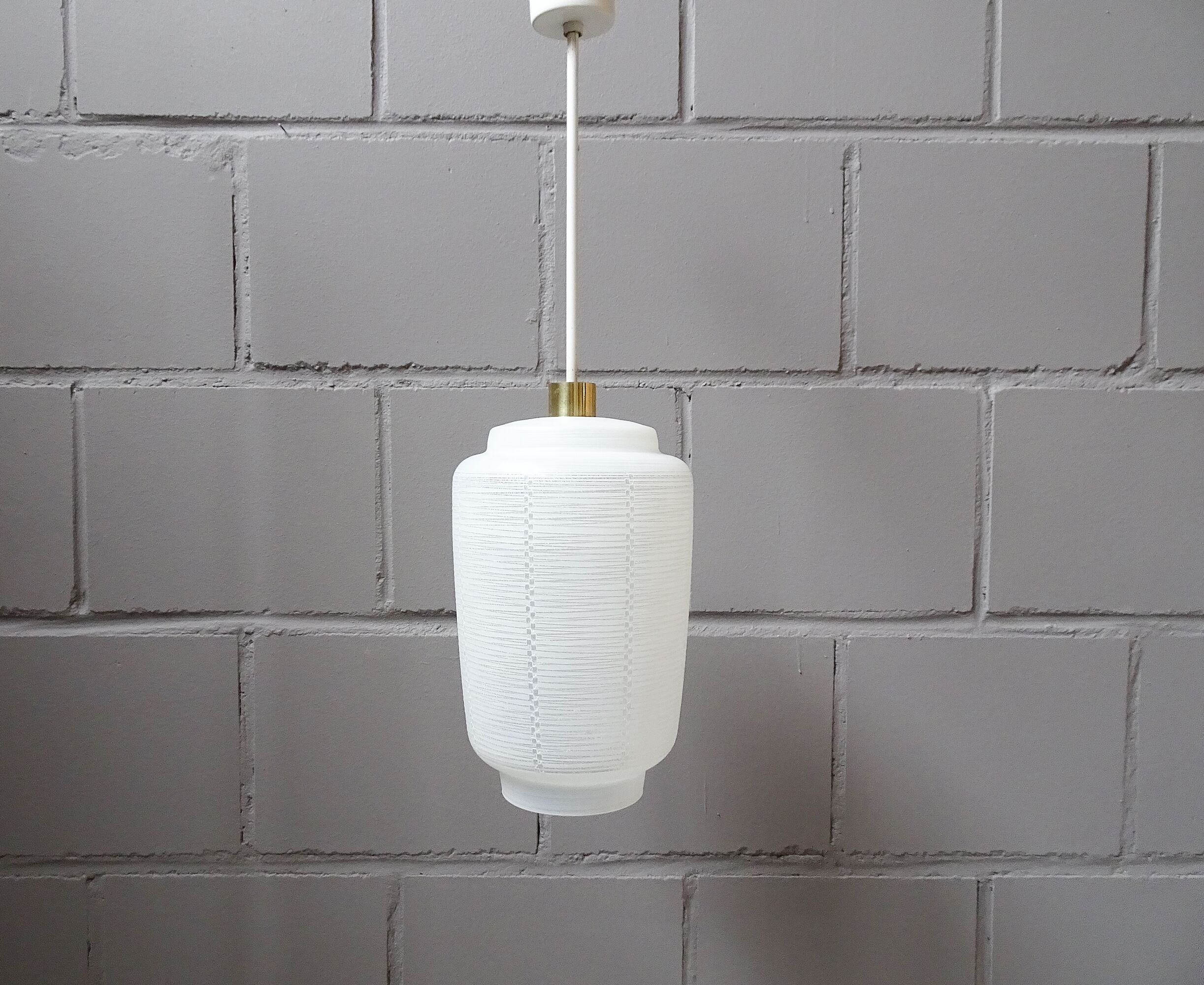 Hanging lamp glass brass