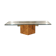 Coffee table in elm burl and tempered glass by Jean-Claude Mahey for Roche Bobois.