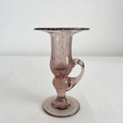 Bougeoir en verre soufflé bullé Biot vintage