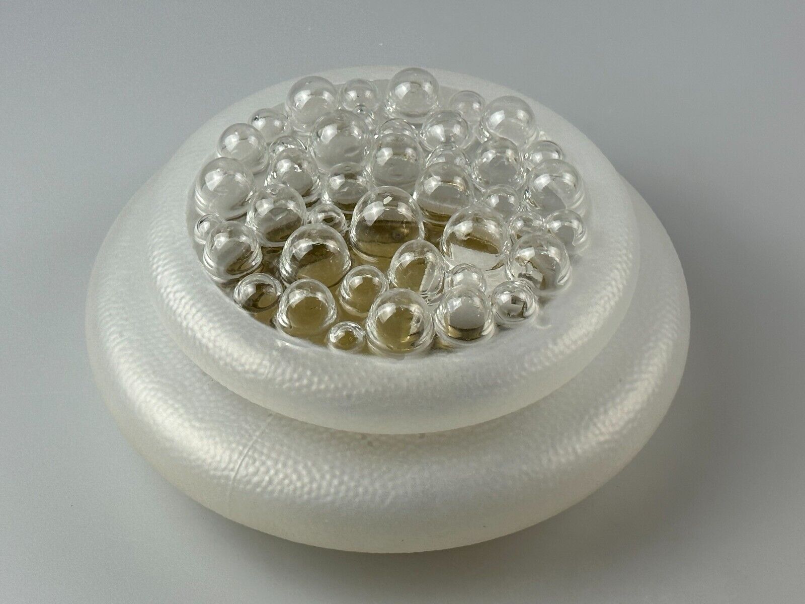 60s 70s Plafoniere gold wall lamp bubble glass space age design